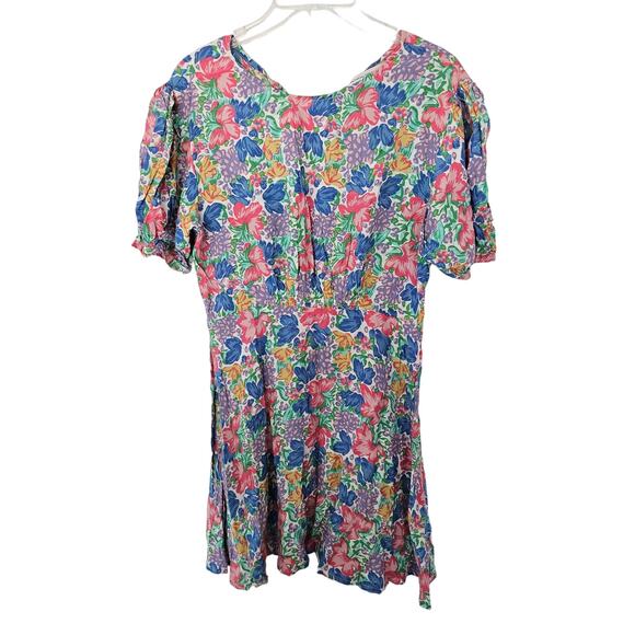 Faithful The Brand Sidonie Mini Dress Large/ sz 8 Jemima Floral Print Preppy - Picture 1 of 8